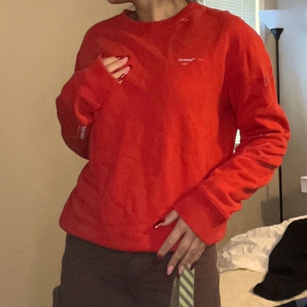 RED Off White sweater SIZE S